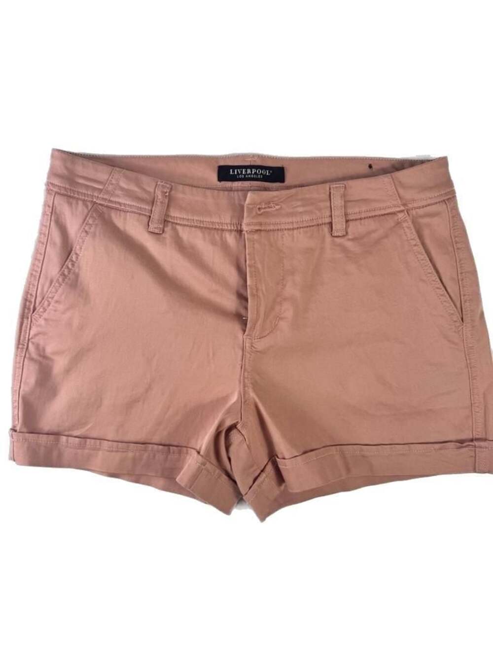 Liverpool Los Angeles Women's Pink Cotton Blend Chino Shorts